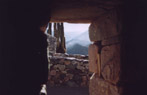 Vista del Pucar de Tilcara desde el interior de una construccin prehispnica